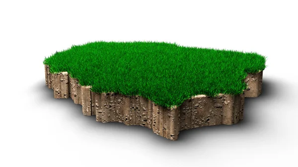 Grünes Gras Isoliert Auf Weißem Hintergrund Illustration — Stockfoto