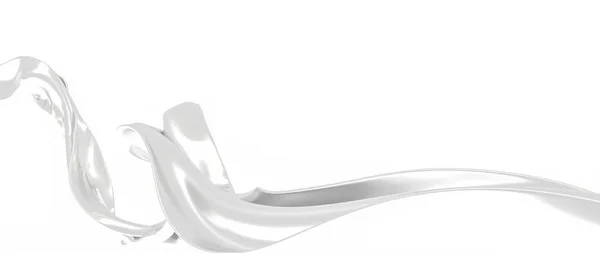 White Liquid Splash Illustration Copy Space — Stock Photo, Image