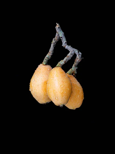 Frutas Frescas Fundo Preto — Fotografia de Stock