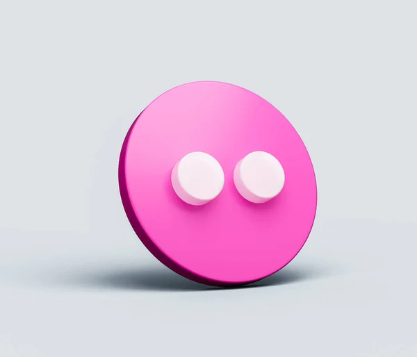 Візуалізація Рожевого Яйця Білому Тлі — стокове фото