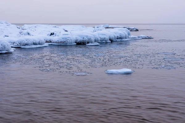 Ice Floes Shore Lake Baikal — Stock Photo, Image