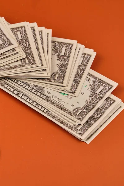 Доллары Деньги Деревянном Фоне — стоковое фото