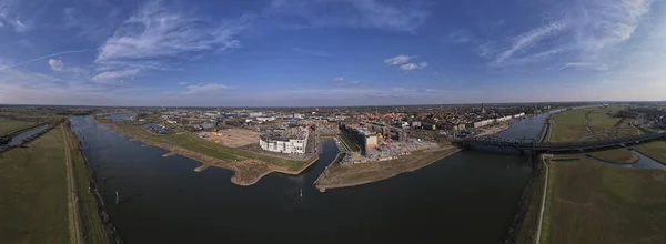 Flygfoto Över Staden Gamla Floden — Stockfoto