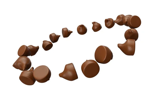 Doces Chocolate Isolado Fundo Branco — Fotografia de Stock