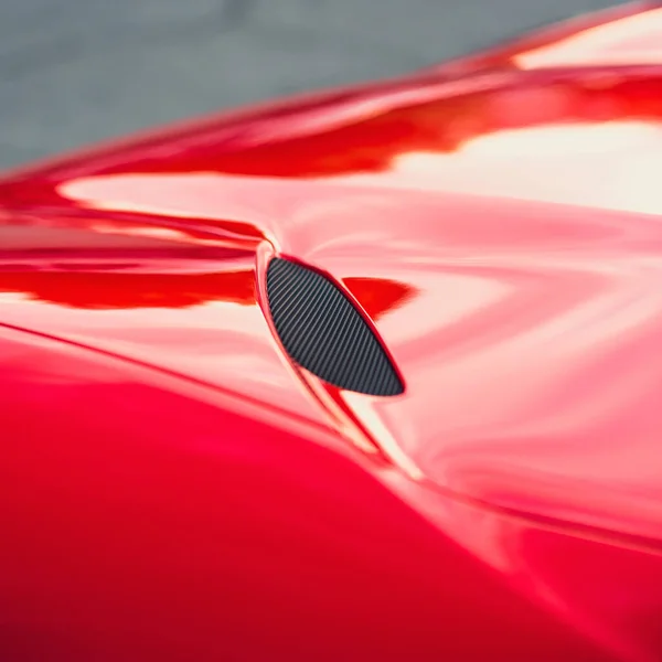 Фари Червоного Автомобіля Крупним Планом — стокове фото