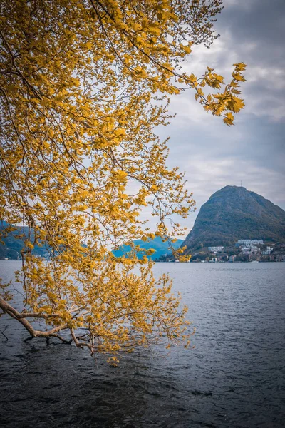 Vista Sul Lago Como Montagna — Foto Stock