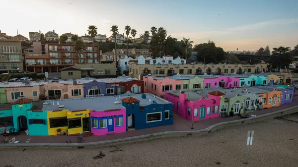 Case Colorate Spiaggia — Foto Stock
