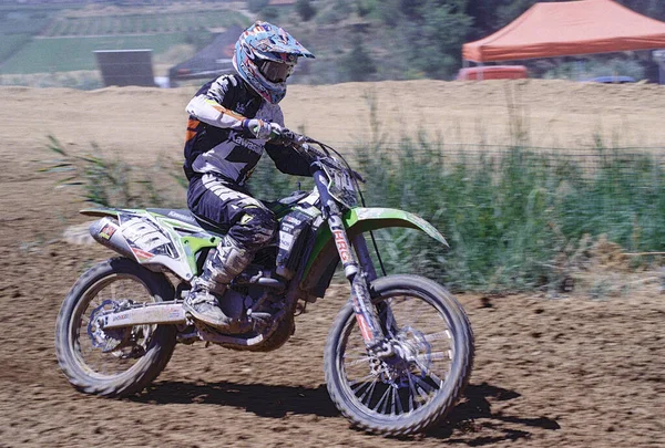 Motocross Cykel Skogen — Stockfoto