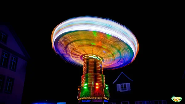 Amusement Park Night Sky — 스톡 사진