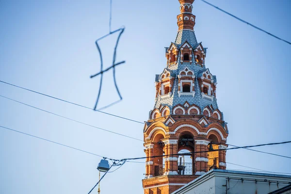 Bella Vecchia Chiesa Luogo Viaggio Sullo Sfondo — Foto Stock