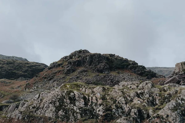 山の美しい景色を背景に — ストック写真