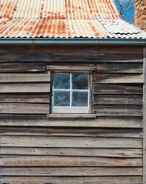 Старий Дерев Яний Будинок Селі — стокове фото