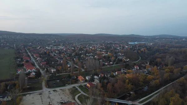 Antenn Utsikt Över Staden Reseplats Bakgrund — Stockfoto