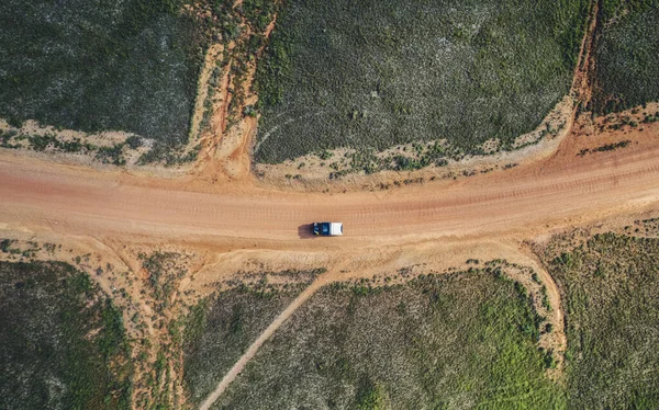 Воздушный Вид Дорогу Лесу — стоковое фото