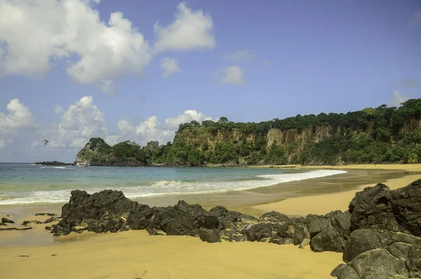 Mooi Tropisch Strand Met Blauwe Lucht — Stockfoto