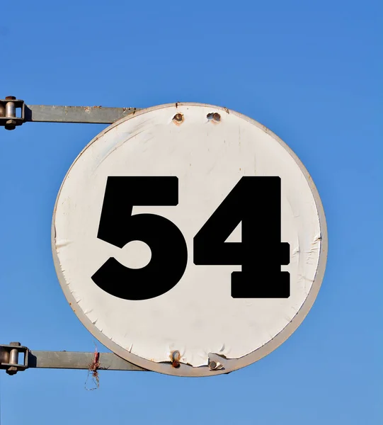 Number Sign Blue Sky Background — Stock Photo, Image