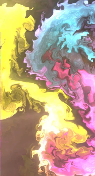 Fundo Abstrato Líquido Com Faixas Pintura Óleo Aquarela Colorida — Fotografia de Stock