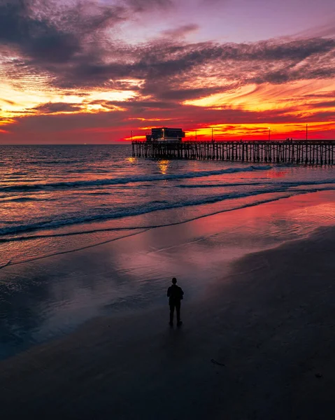 Belo Pôr Sol Sobre Mar — Fotografia de Stock