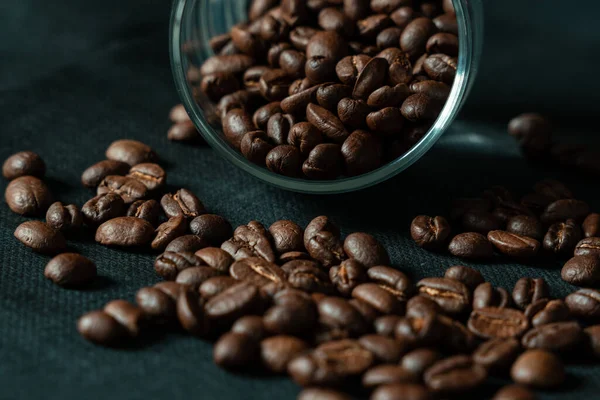 Coffee Beans Black Background — Stock Photo, Image