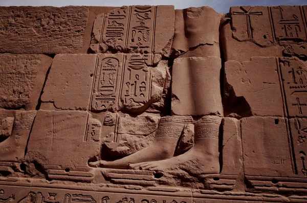 Antichi Geroglifici Egizi Nel Tempio Del Luxor Egizio — Foto Stock