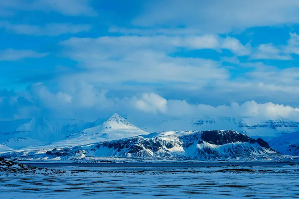 Bela Paisagem Com Neve Gelo — Fotografia de Stock