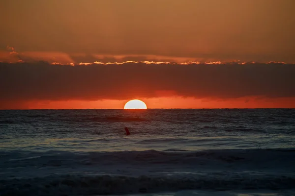 Pôr Sol Sobre Mar — Fotografia de Stock