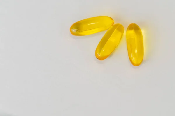 Yellow Pills White Background — Stock Photo, Image