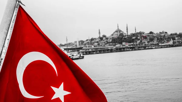 Istanbul Turkey July 2018 Прапор Міста Вітчизни Центрі — стокове фото