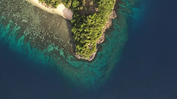 Vanuit Lucht Uitzicht Het Eiland Van Zee Zomer — Stockfoto