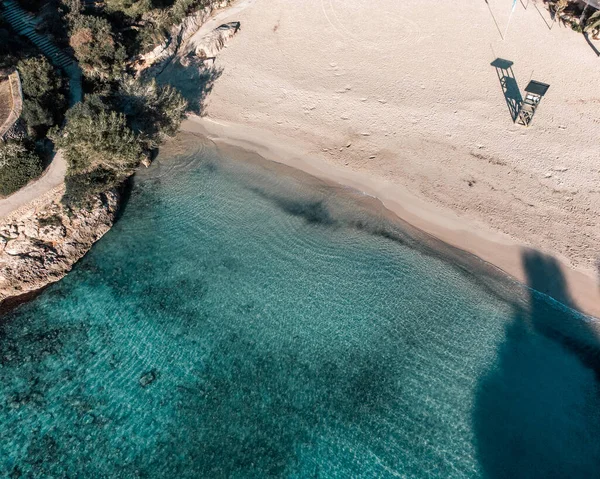 Antenn Utsikt Över Den Vackra Stranden Joniska Havet Grekland — Stockfoto