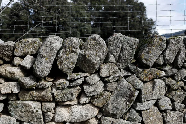 Kamenná Zeď Kameny Pozadí Přírody — Stock fotografie