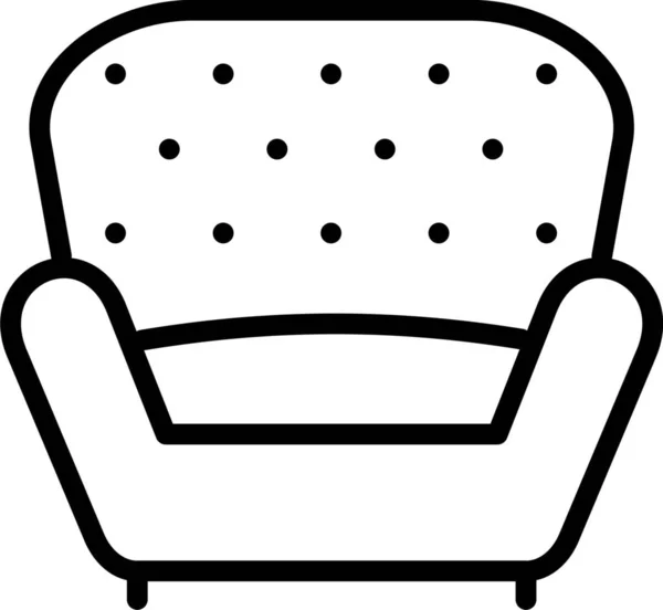 Sofa Web Icon Simple Illustration — Stock Photo, Image