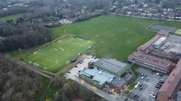 Vanuit Lucht Uitzicht Stad — Stockfoto