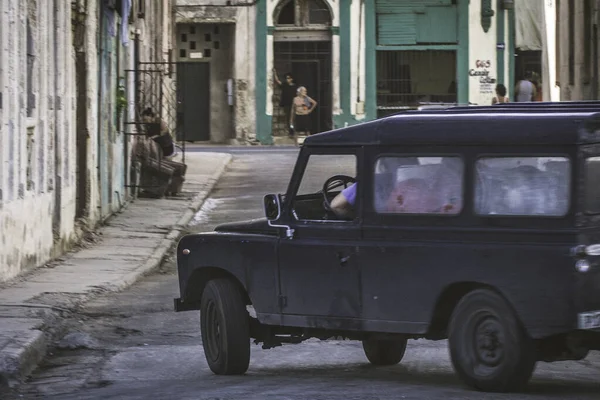 Gammal Havanna Kuba Marsch 2018 Vintage Bil Parkerad Gatan — Stockfoto