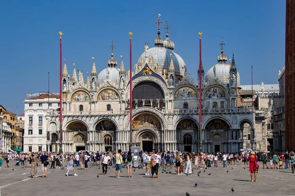 Venice Italy Circa September 2017 Туристи Які Відвідують Базиліку — стокове фото