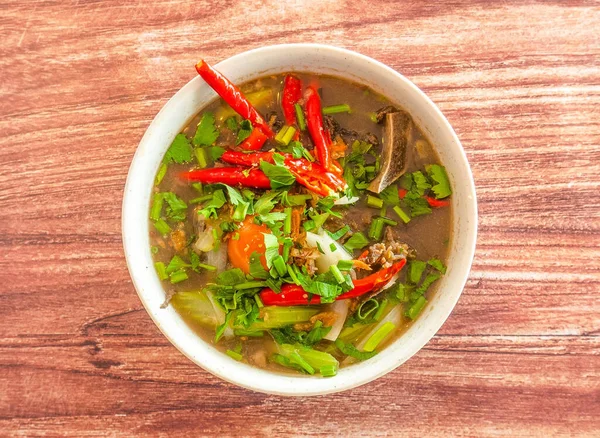 Tajska Pikantna Zupa Warzywami Przyprawami — Zdjęcie stockowe