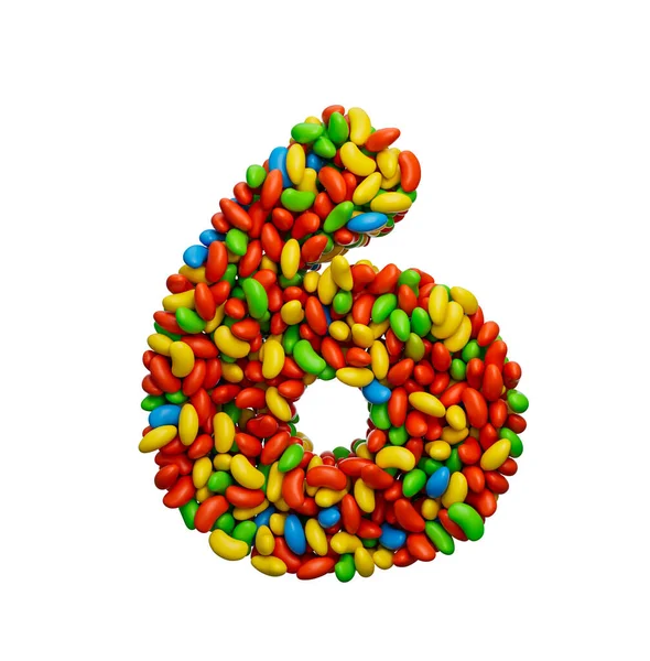 Colorful Candies Alphabet Letter Isolated White Background — 스톡 사진