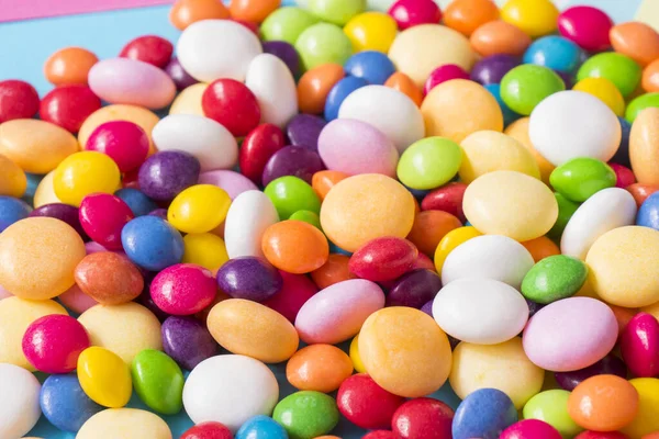 Bunte Bonbons Hintergrund Ansicht Von Oben — Stockfoto