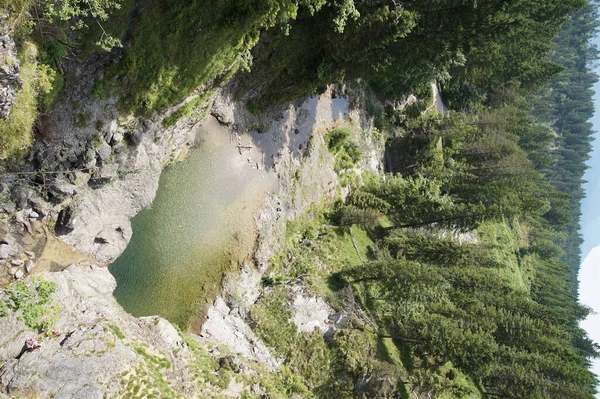 Воздушный Вид Горную Реку Горах — стоковое фото