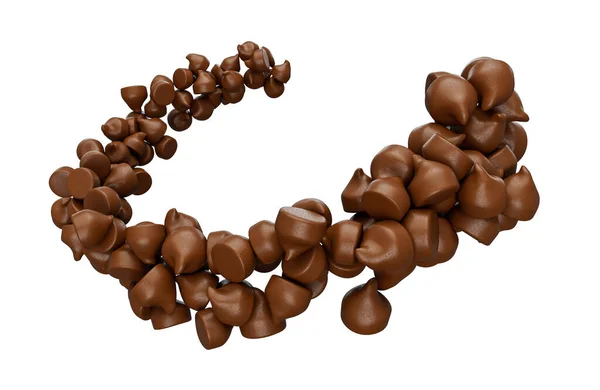 Letras Alfabeto Chocolate Número Isolado Fundo Branco — Fotografia de Stock