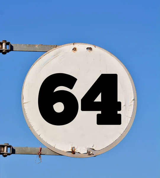 Number Sign Blue Sky Background — стоковое фото