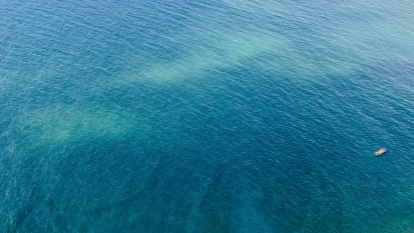 Vista Aérea Superficie Del Mar Del Agua Con Olas — Foto de Stock