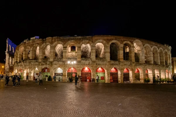 Vista Nocturna Ciudad Del Casco Antiguo —  Fotos de Stock