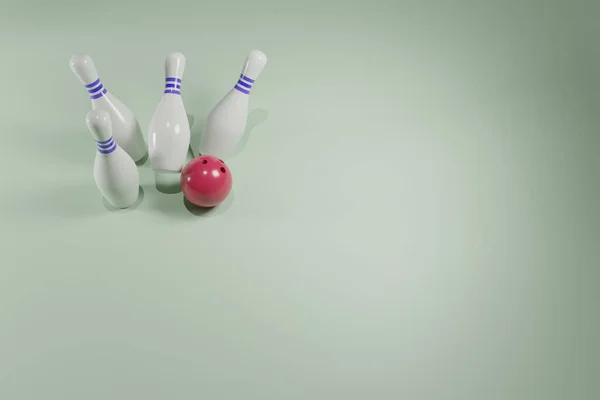 Weiße Bowlingkugel Auf Blauem Hintergrund — Stockfoto