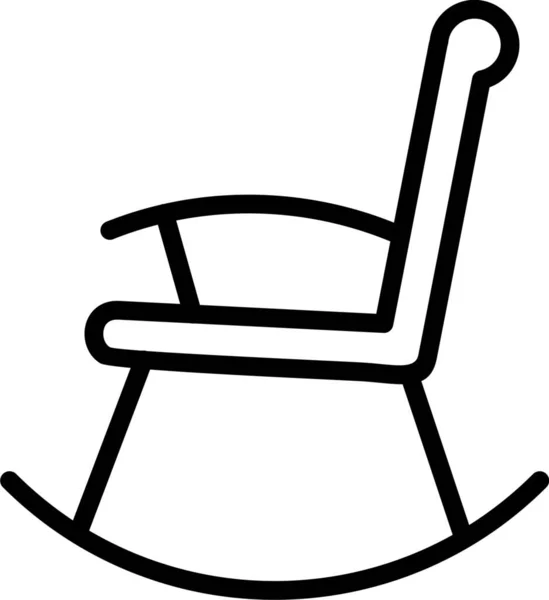 Κουνιστή Καρέκλα Απλός Σχεδιασμός — Φωτογραφία Αρχείου