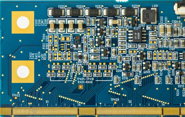 Elektroniskt Kretskort Med Datormoderkort — Stockfoto