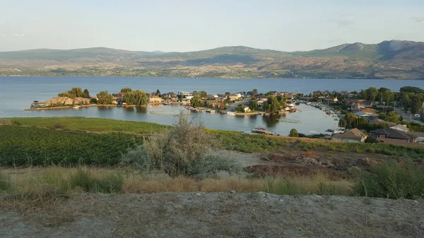 Pemandangan Kota Pulau Dari Laut Mediterania Utara Israel — Stok Foto