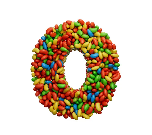 Kolorowe Cukierki Litera Alfabetu — Zdjęcie stockowe