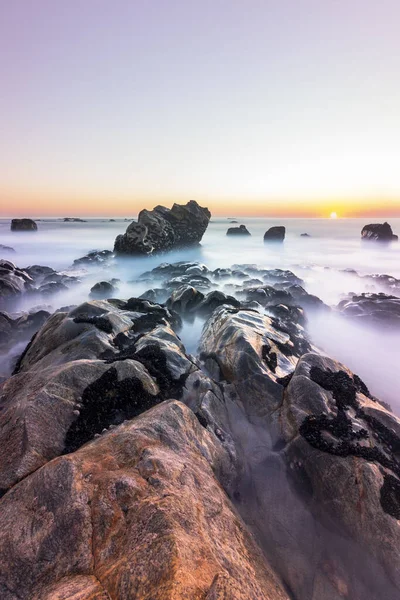 Belo Pôr Sol Sobre Mar — Fotografia de Stock