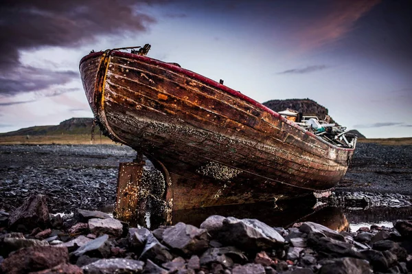 Bateau Pêche Sur Plage — Photo